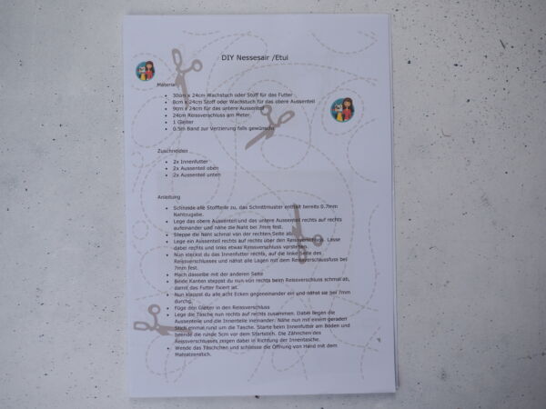 Schnittmuster kleines Nessesair inklusive Fotoanleitung