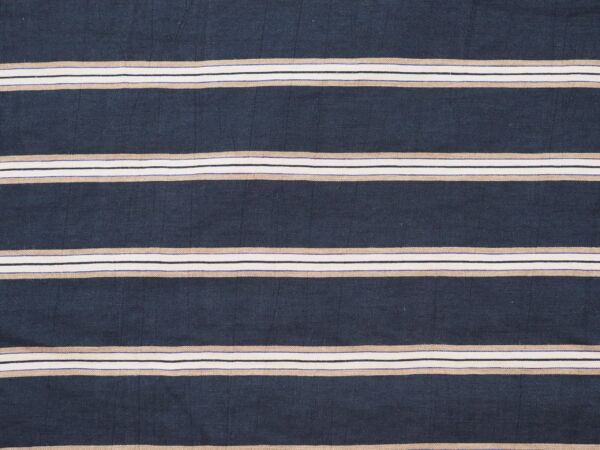 Schwarze Viskose mit braun/beigen Streifen