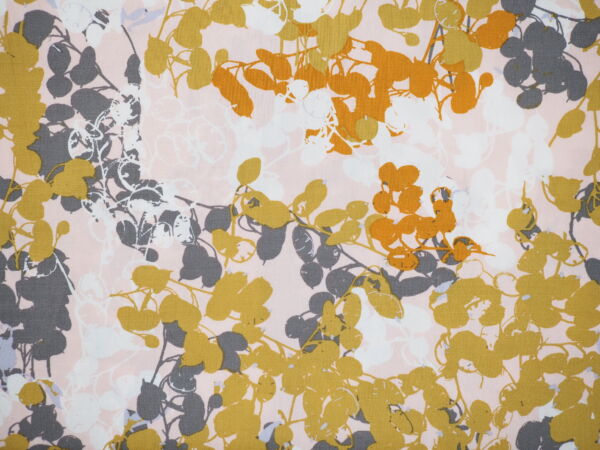 Nature Baumwolle mit abstrahierten Blättern