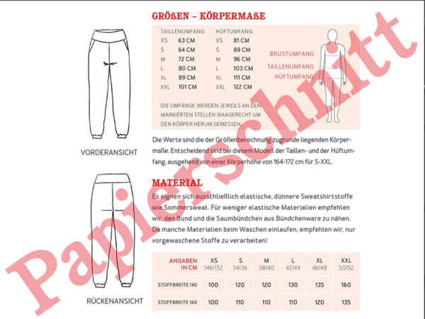 Materialverbaruch Frau Nelli